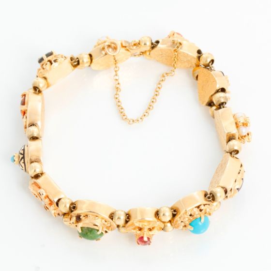 14K Yellow Gold Charm Bracelet