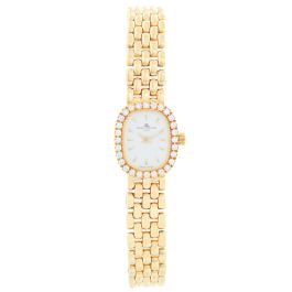 Baume and mercier gold watch with diamonds sale