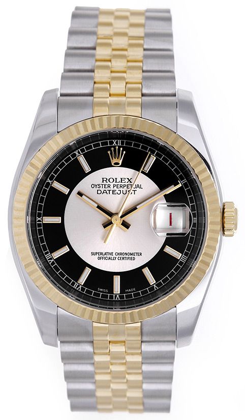 Rolex Two Tone Datejust Jubilee Silver Dial 116233