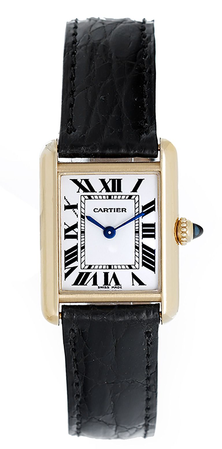 The Black Dial, Yellow Gold Cartier Tank Is A Must See