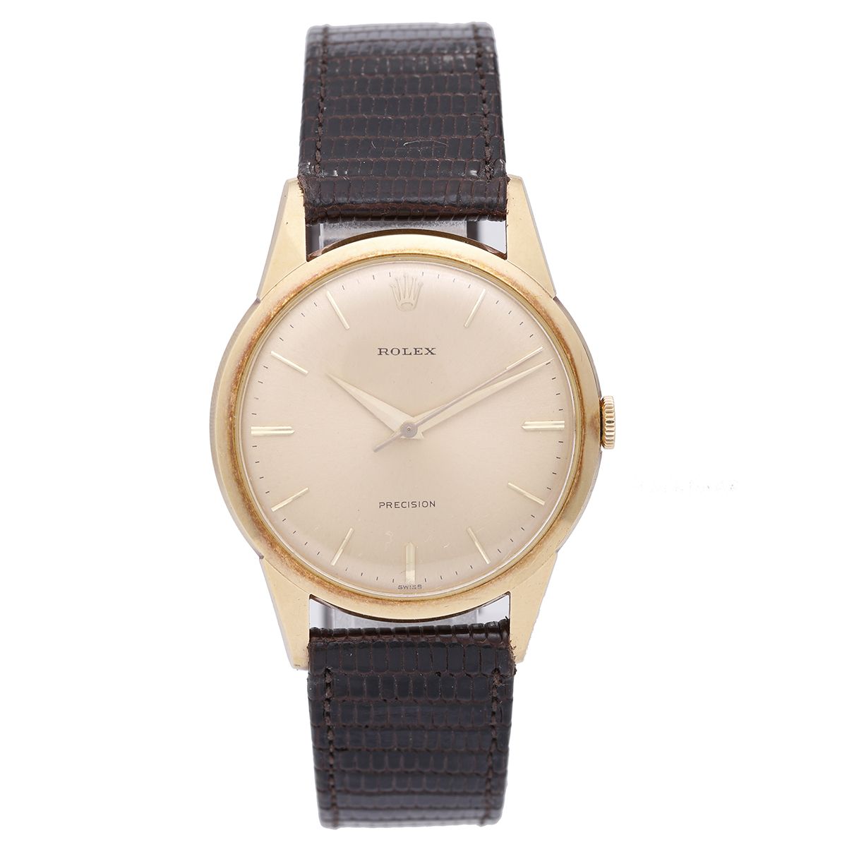 Vintage Rolex Precision Yellow Gold Men's Watch