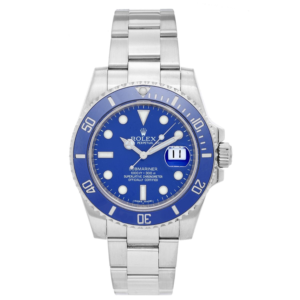 Rolex Submariner White Men's Watch 116619