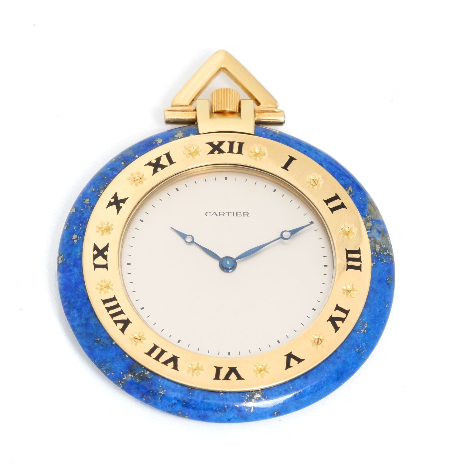 Cartier Fine Gold and Lapis Lazuli Pocket Watch