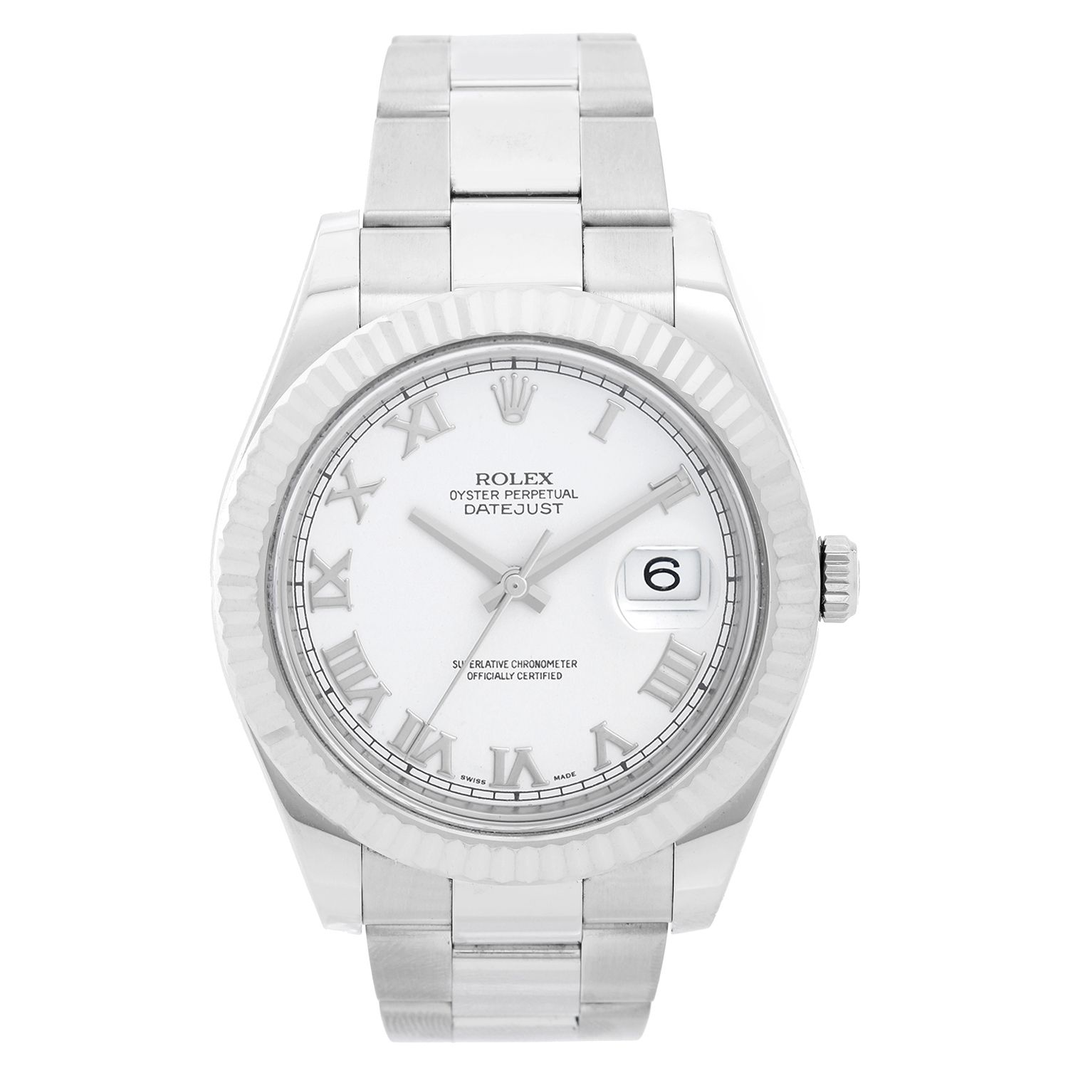 Rolex Datejust II Stainless Steel 41mm Watch 116334 White
