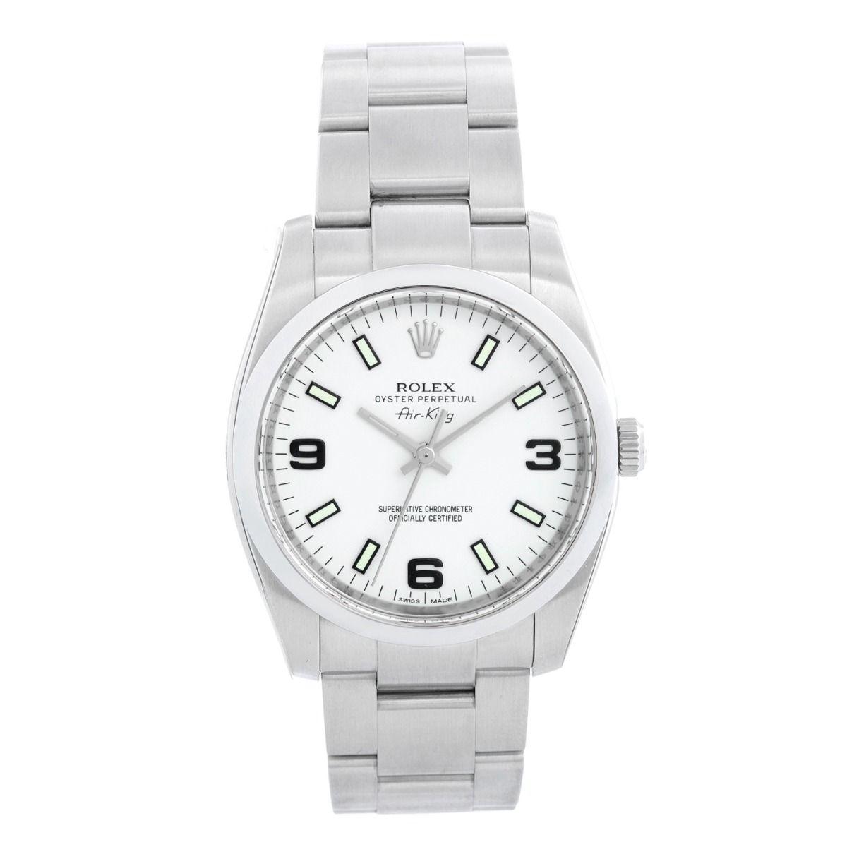 Rolex Air-King Men's Watch Silver Dial 114200