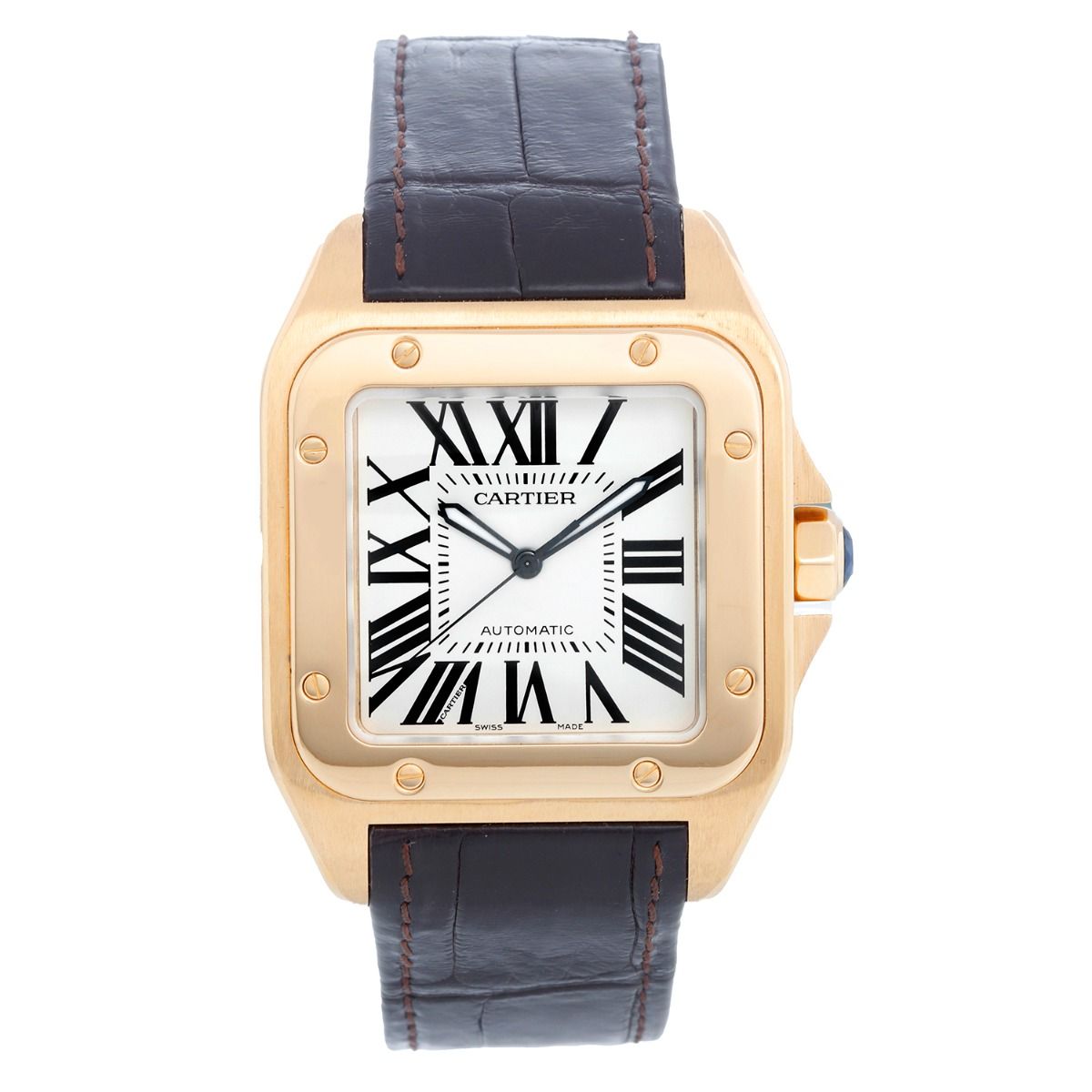 Cartier Santos 100 18K Yellow Gold Men s Watch Ref 2657