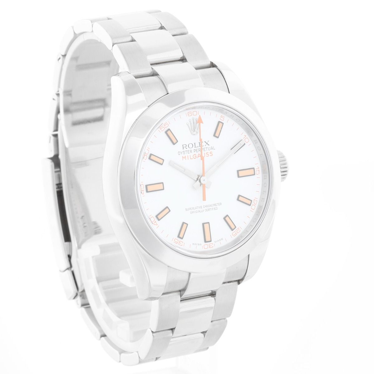 Rolex milgauss 2024 white face