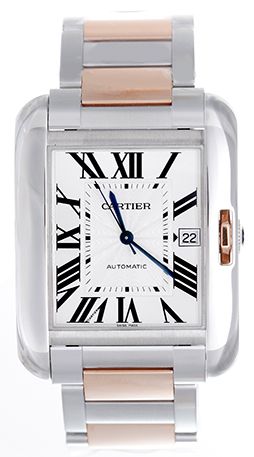 Cartier, Tank Anglaise, Steel and Rose Gold