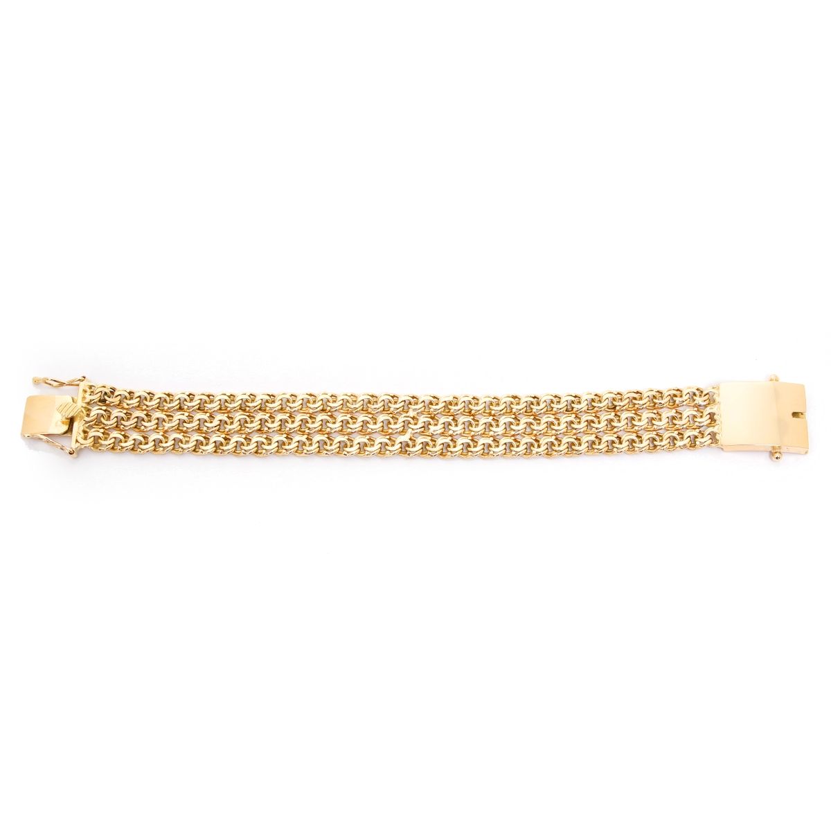 Fancy Yellow Gold Wide Bracelet  Preowned Jeweller of Ashbourne