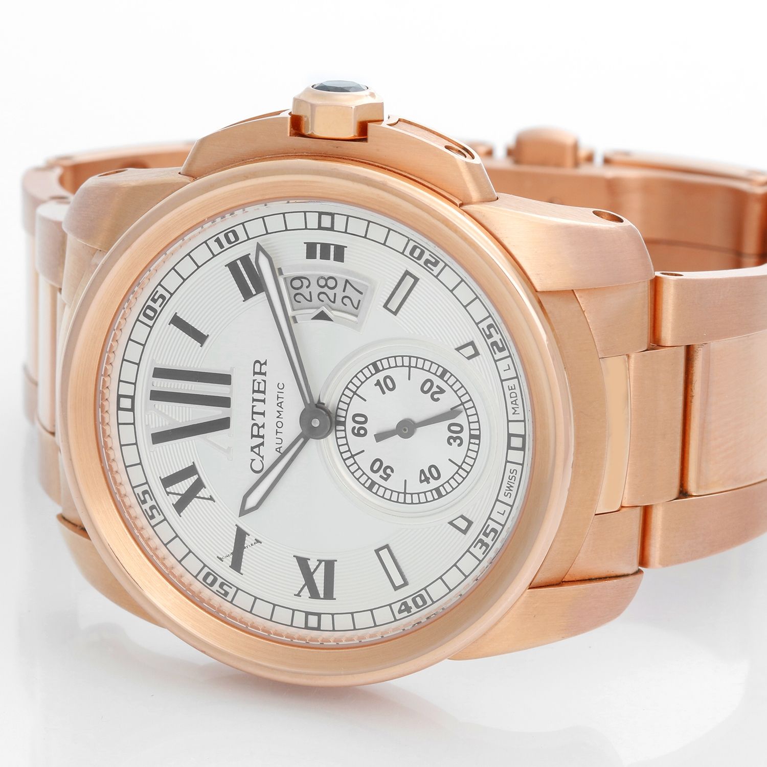 Cartier Calibre De Cartier W7100040 Rose Gold Watch