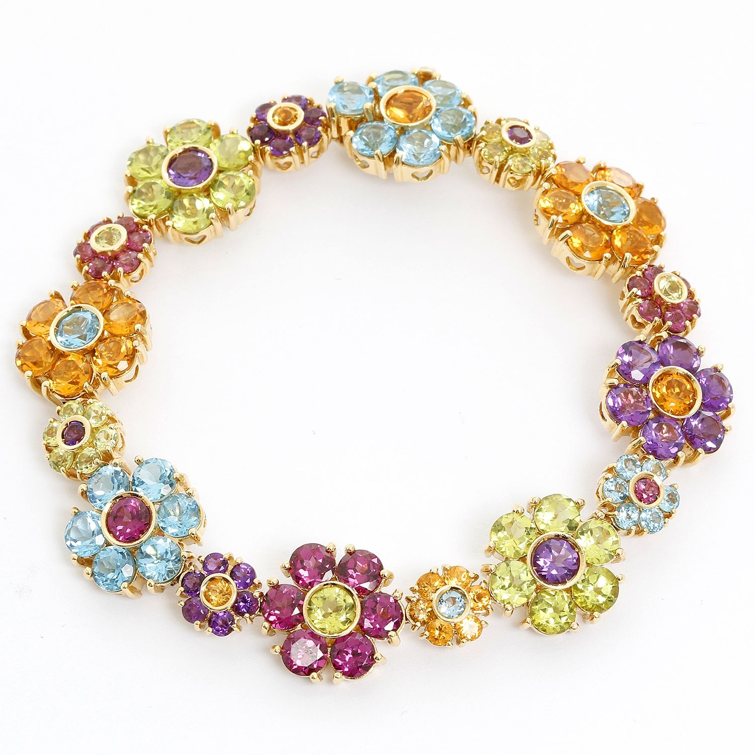 German Silver oxidized Flower Bracelet - The Sassy Jewels