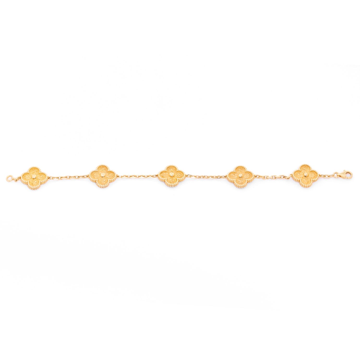 Vintage alhambra yellow gold bracelet Van Cleef & Arpels Green in Yellow  gold - 35856519