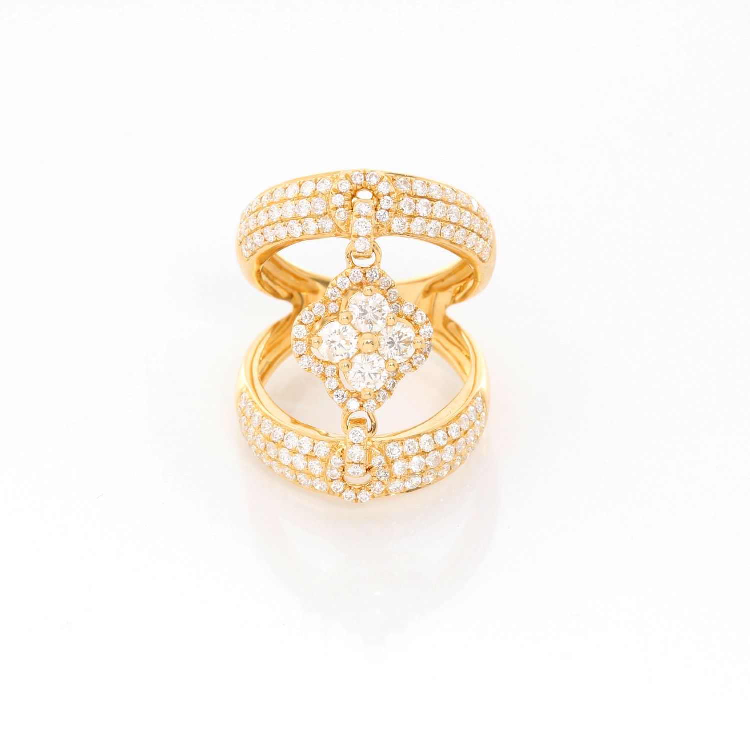 Kriaa Gold Plated Double Ring