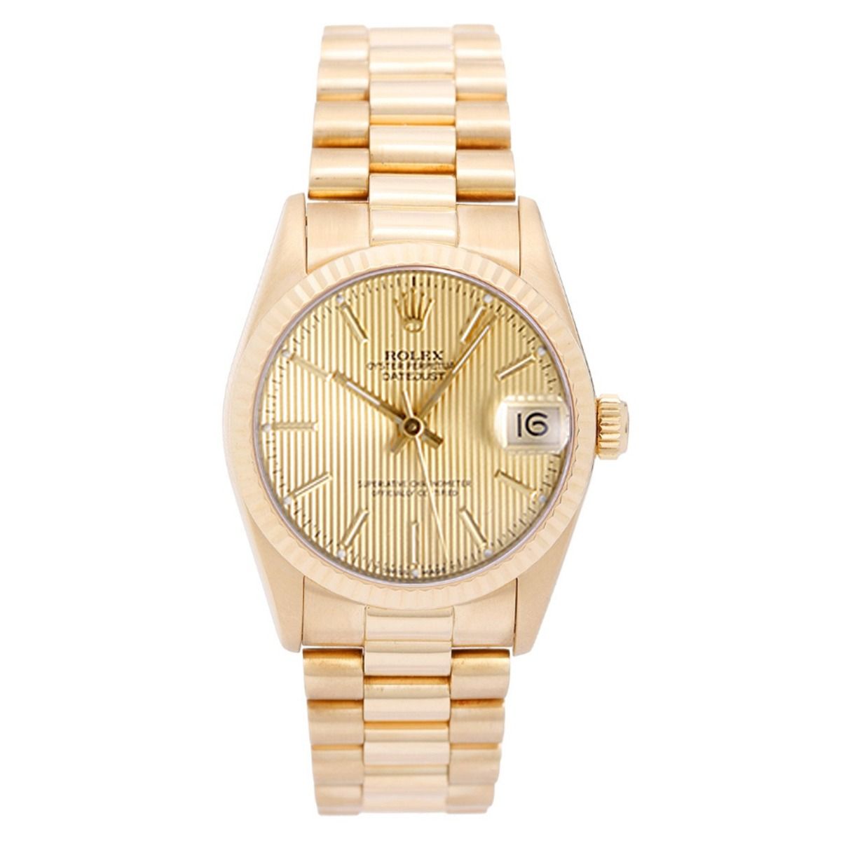 Rolex Datejust 18K Yellow Gold Tapestry Dial