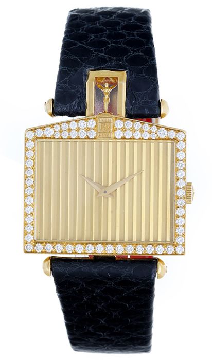 Ladies Corum Gold Rolls Royce Spirit of Ecstasy Diamond Watch ca. 1985