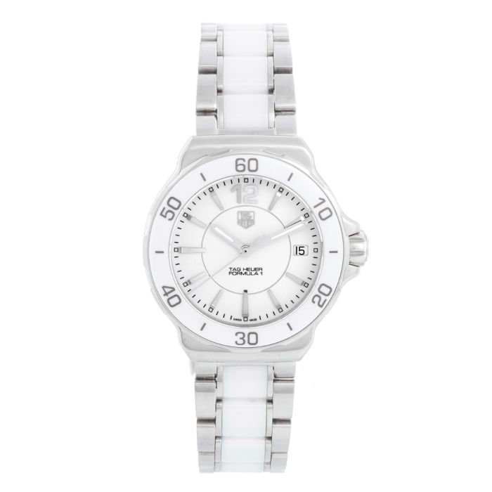 Tag heuer white ceramic watch with diamonds online