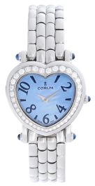 Corum Ladies Stainless Steel Heart Shaped Diamond Watch 24.183.20