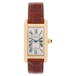 Cartier Tank Americaine 18k Gold Men s Ladies Watch W2603156