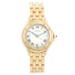 Cartier Cougar 18k Yellow Gold Ladies Quartz Watch