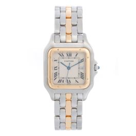 Cartier Panther Men s 2 Tone 1 Row Watch White Dial